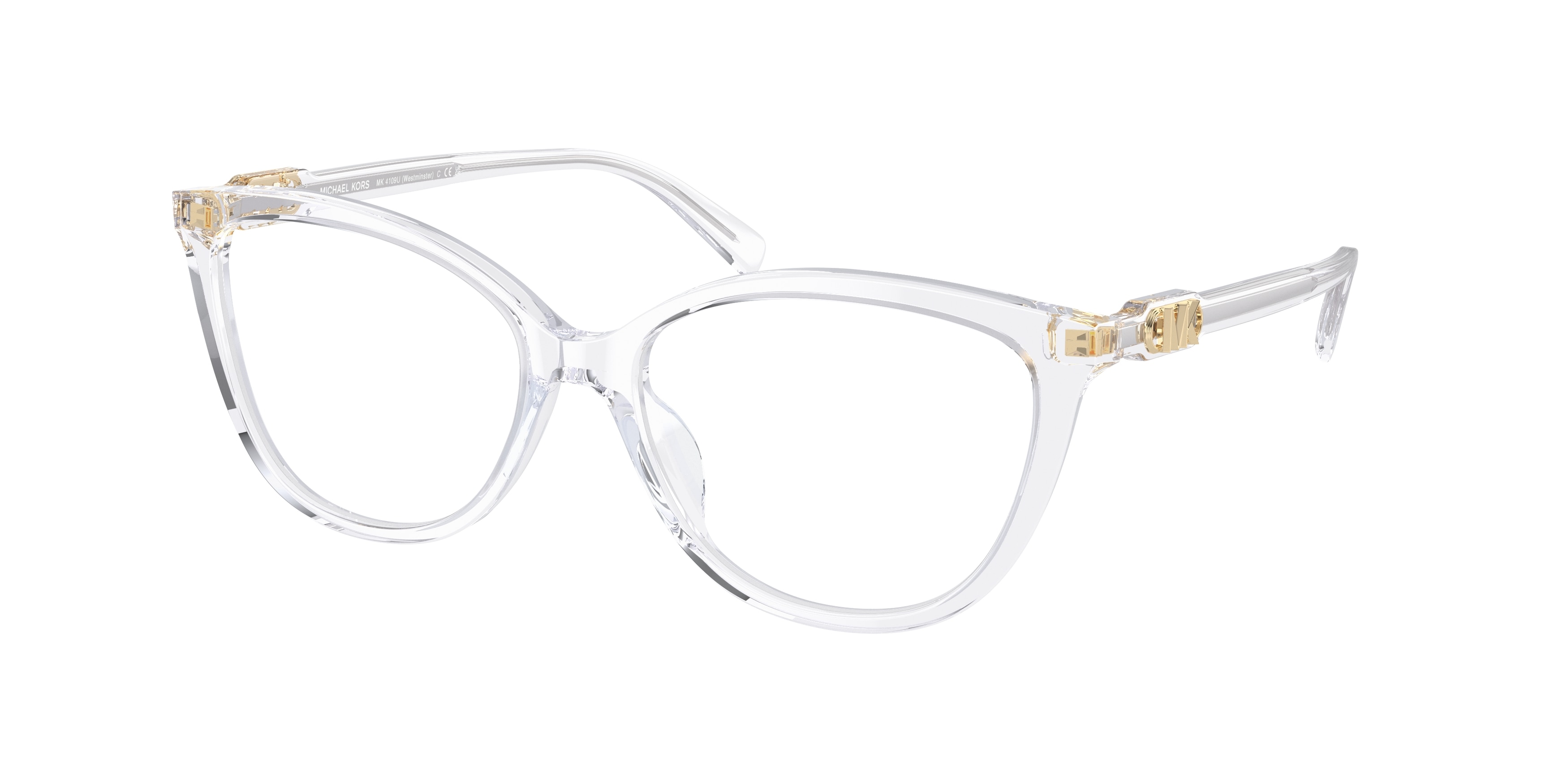 Michael Kors Woman MK4109U WESTMINSTER 3957 Vista frames Acetate Transparent Transparent Cat Eye Normal-image